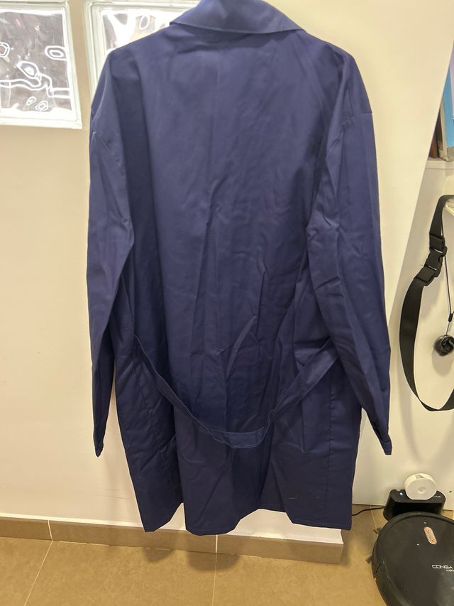 Bata de trabajo azul manga larga, y corta