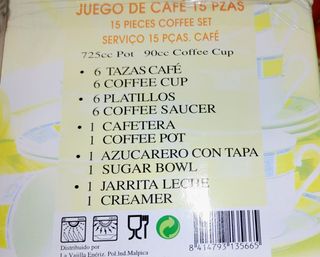 Juego de café de porcelana