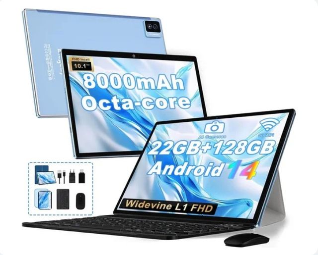 Tablet 10 Pulgadas, funda, teclado y raton