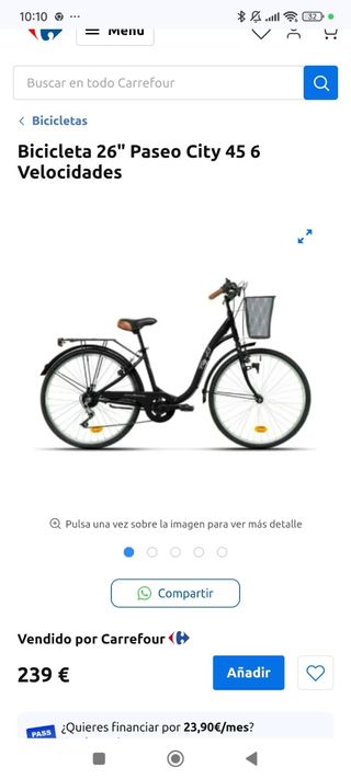 Bicicleta de paseo negra