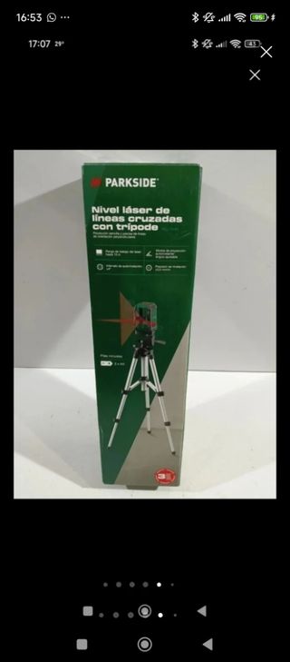 A estrenar Nivel láser de líneas cruzadas Parksid