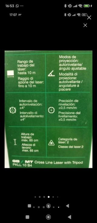 A estrenar Nivel láser de líneas cruzadas Parksid