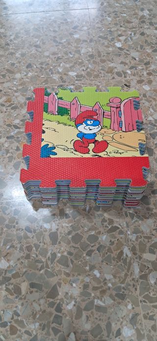 Puzzle de suelo infantil Los Pitufos