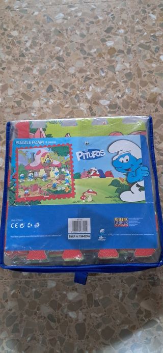 Puzzle de suelo infantil Los Pitufos
