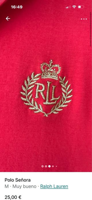 Polo Ralph Lauren Mujer Talla M Rojo