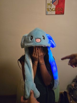 Gorro infantil de Stich con luces LED y orejas 