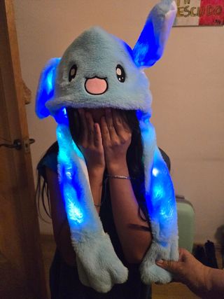 Gorro infantil de Stich con luces LED y orejas 