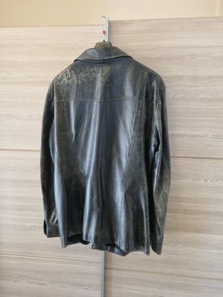 Giacca in pelle nera vintage