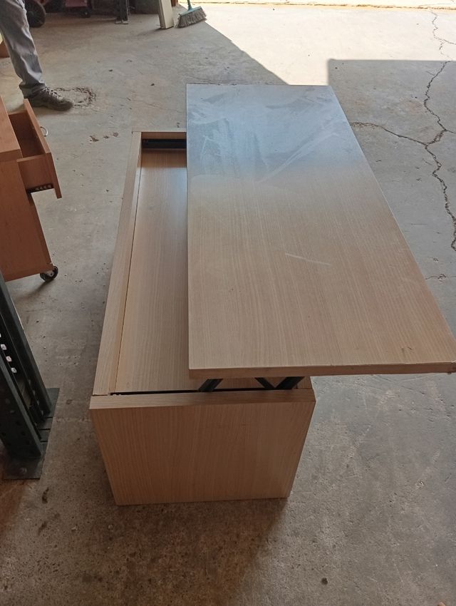 Mesa de centro elevable madera