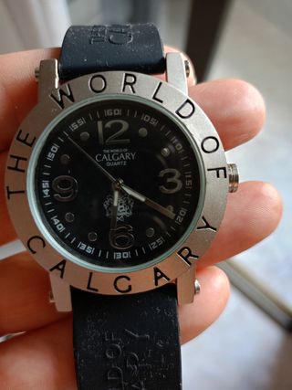 Reloj Calgary Mundo Negro/Plata