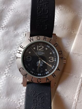 Reloj Calgary Mundo Negro/Plata