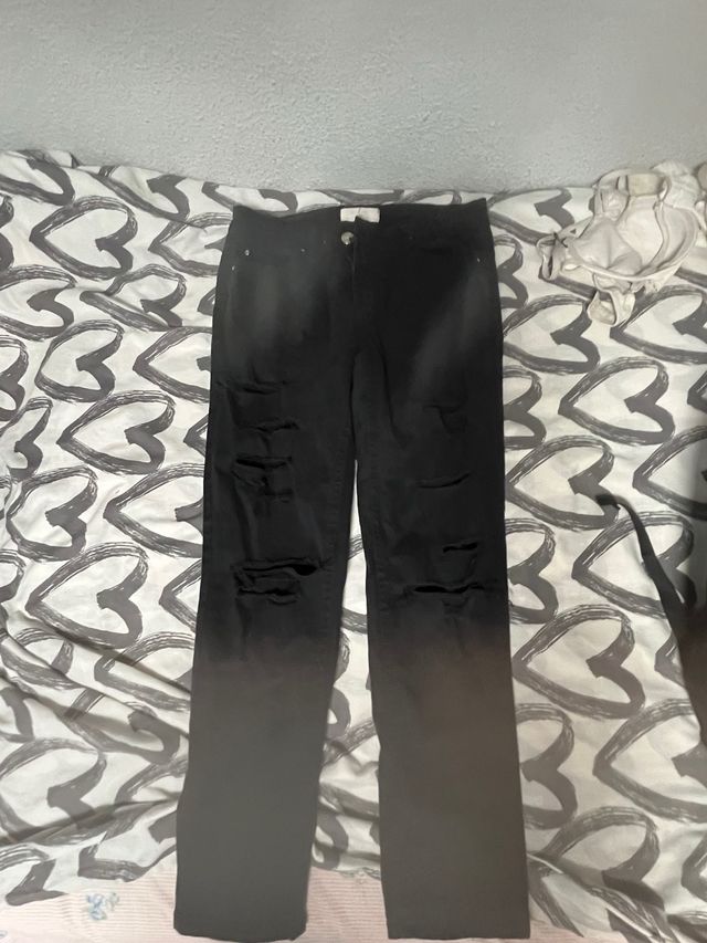 Vaqueros negro largo