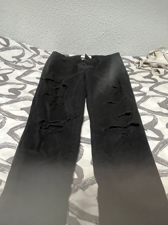 Vaqueros negro largo