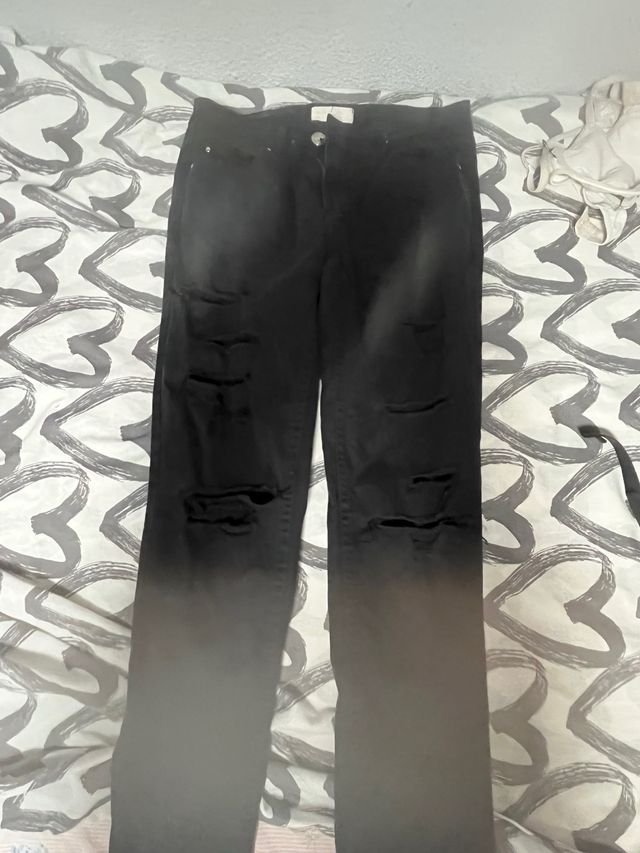 Vaqueros negro largo