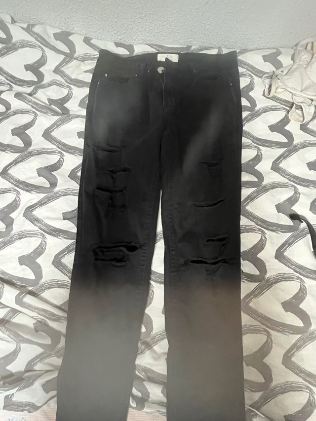 Vaqueros negro largo