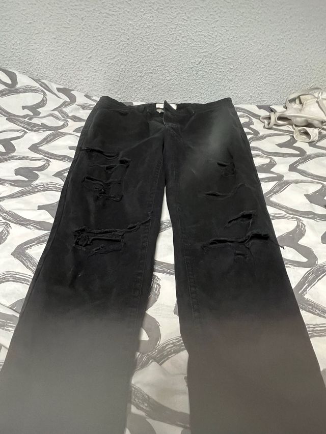 Vaqueros negro largo