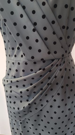 Vestido fiesta lunares azul