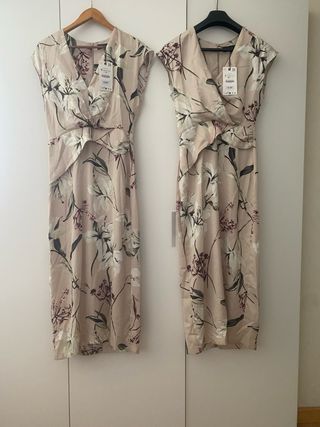 vestido floral Zara 