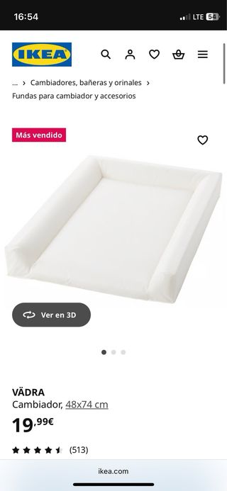 Cambiador bebé madera Gulliver + accesorios