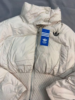 Plumífero Adidas Azul y Blanco