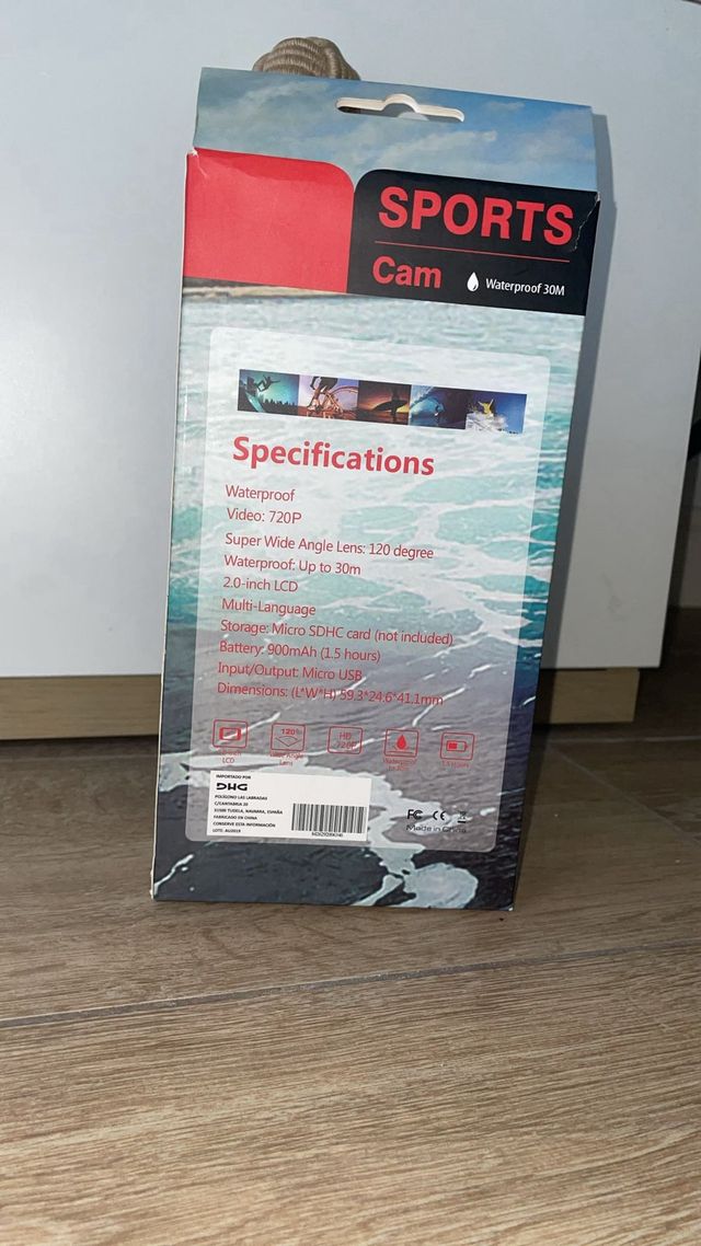 Cámara Deportiva HD 2 Pantalla Impermeable