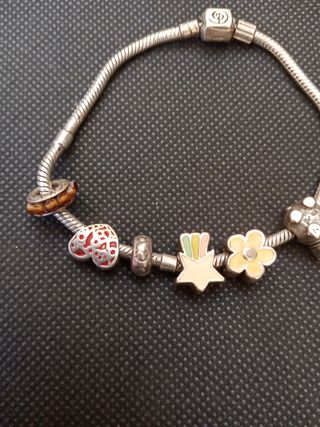 Pulsera Plata 925 con Dijes