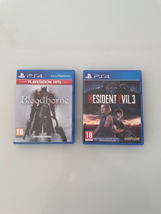 Bloodborne y Resident Evil 3 PS4
