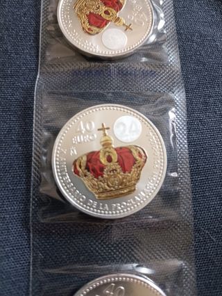 Moneda 40 Euros España 2024 Corona