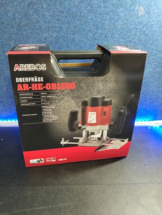 Fresadora Arebos 1200W + 12 brocas + maletín