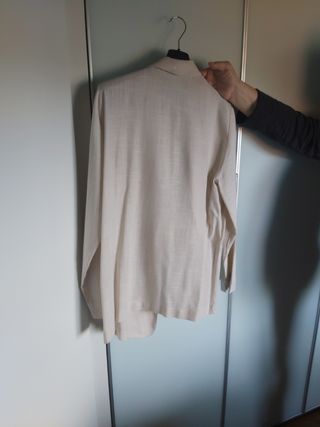 Giacca donna misto lino beige chiaro tg.XL.