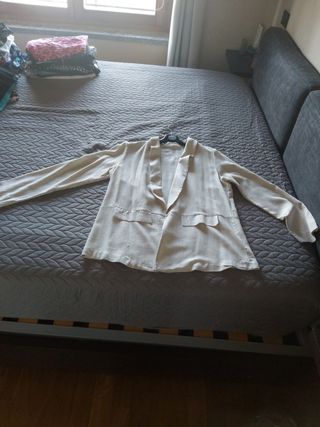 Giacca donna misto lino beige chiaro tg.XL.