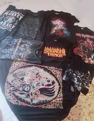 Lote de 8 Camisetas Anime: Stranger Things, Ramms
