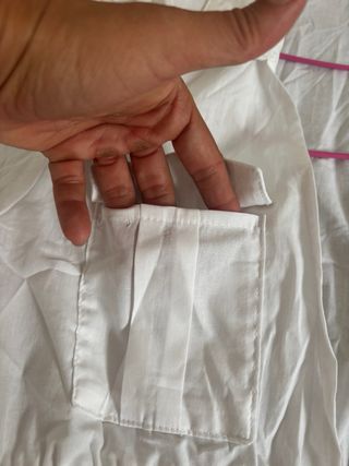 Camisa crop blanca manga larga