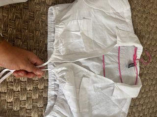 Camisa crop blanca manga larga