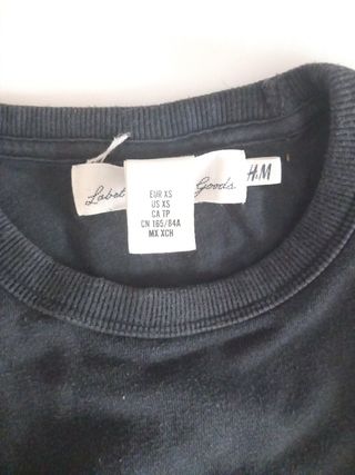 Sudadera negra h&m