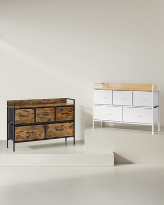Cassettiera per Camera da Letto, 5 Cassetti in Tes