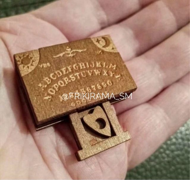 Mini tablero Ouija decorativo madera