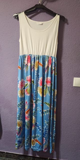 Vestido largo estampado floral