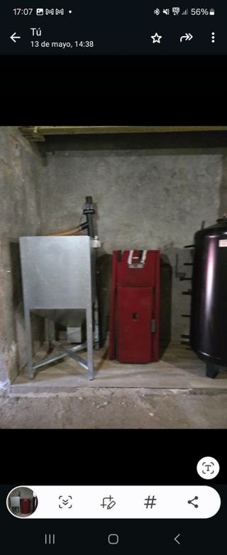 Caldaia a biomassa con pellet + serbatoio 200L