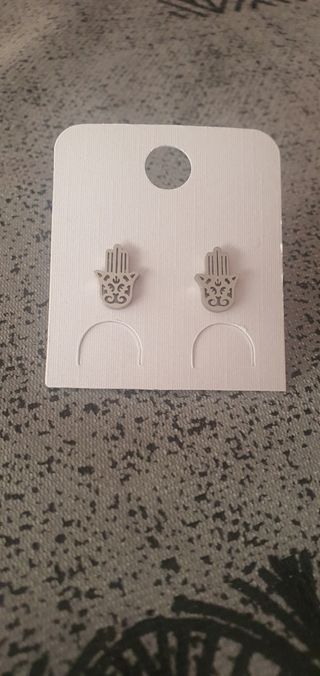 Pendientes fatima Plata