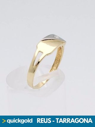 035-01-00594 ANILLO ORO 18K BICOLOR  T12