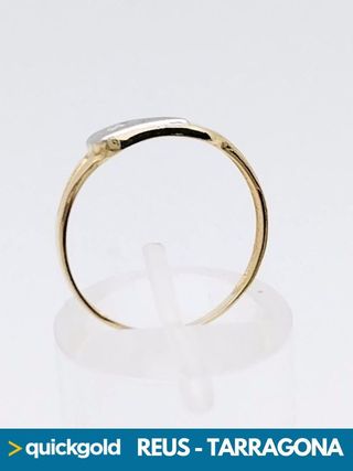 035-01-00594 ANILLO ORO 18K BICOLOR  T12