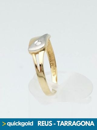035-01-00594 ANILLO ORO 18K BICOLOR  T12