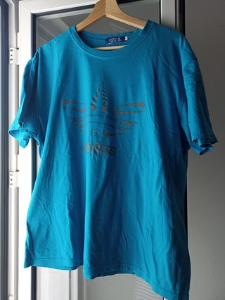 Camiseta Adidas Algodón Azul