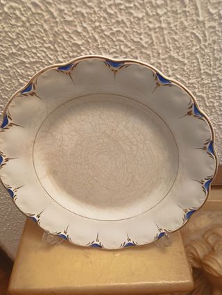 8 Platos y Fuente China Opaca LCSJ Sevilla