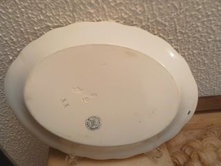 8 Platos y Fuente China Opaca LCSJ Sevilla