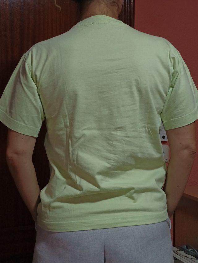Camiseta verde mujer manga corta