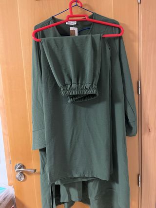 conjunto mujer de pontalon y bolsa larga 