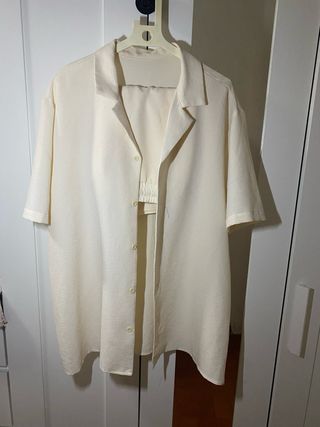 Conjunto beige dos piezas talla única