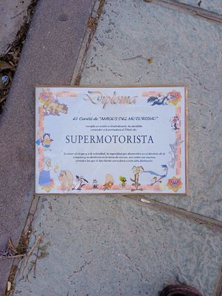 Diploma Supermotorista Amigos del Motorismo